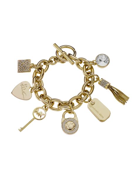 michael kors metallarmband|Michael Kors charm bracelet.